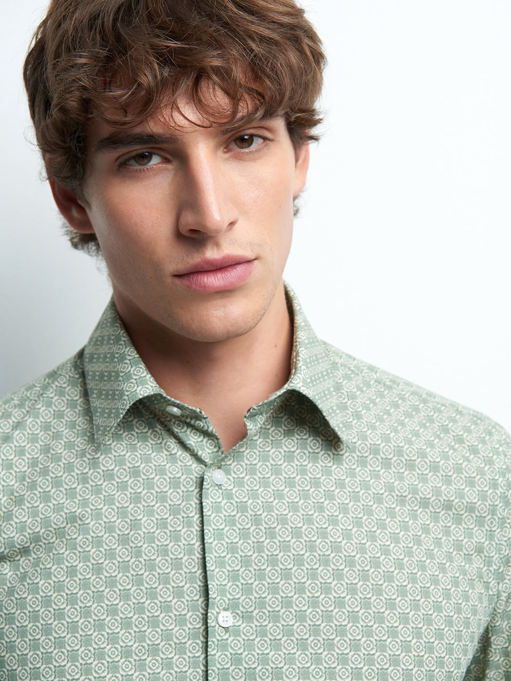 Chemise slim en coton imprimée - DEVRED 1902