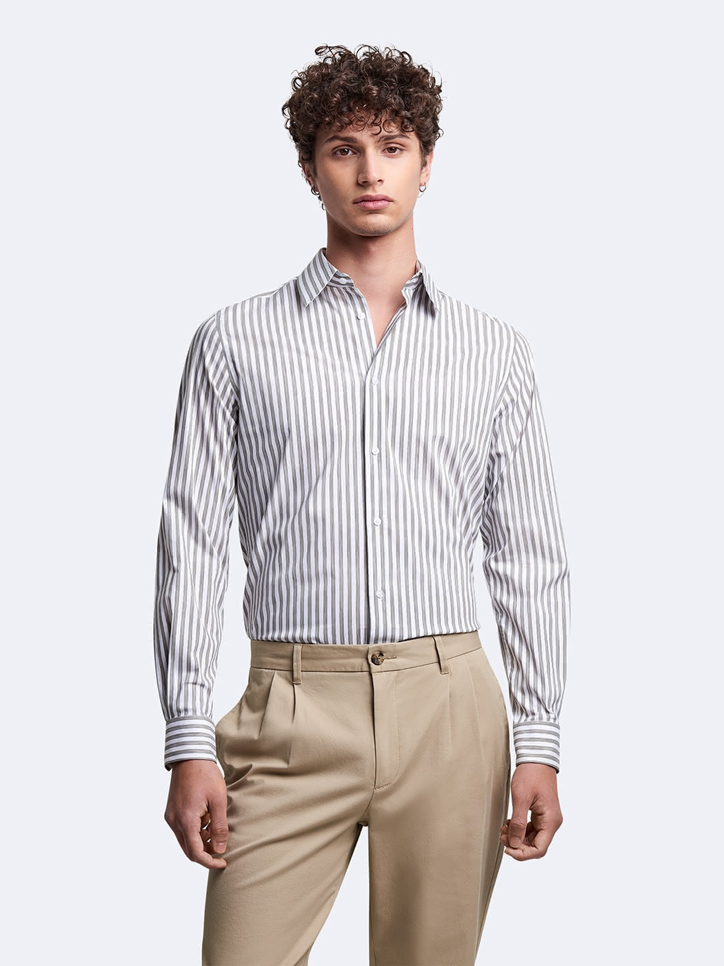 Chemise stretch rayée en coton - DEVRED 1902
