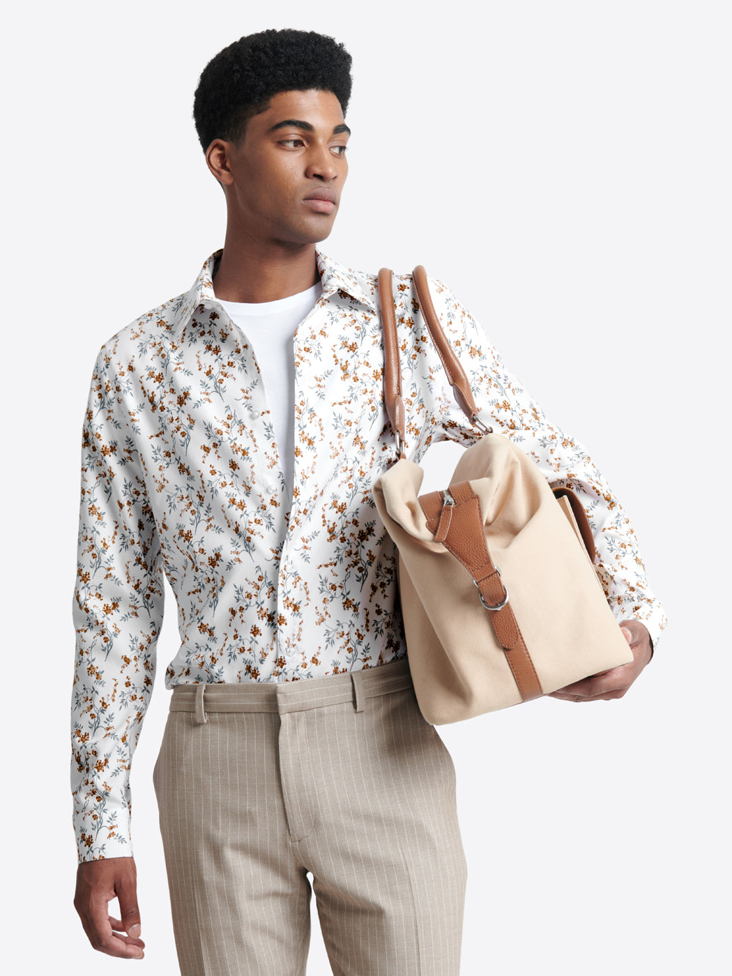 Chemise double retors fleurie 100% coton - DEVRED 1902