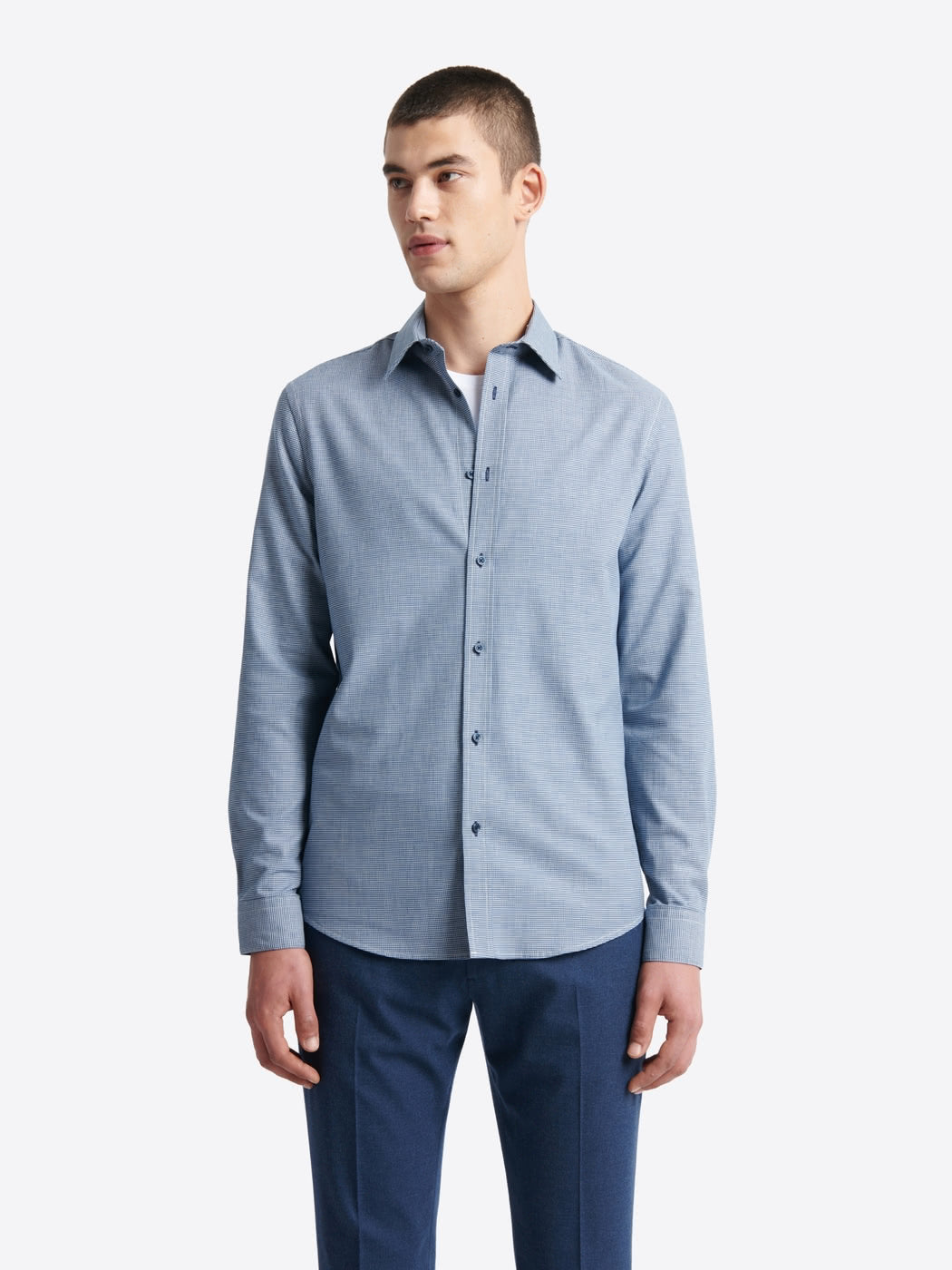 Chemise faux uni 100% coton - DEVRED 1902