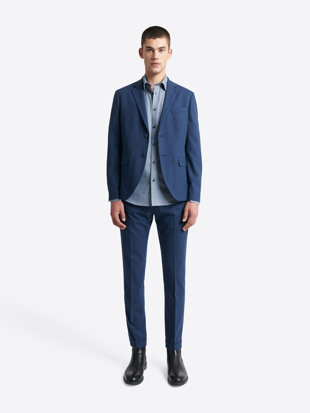 Chemise faux uni 100% coton - DEVRED 1902