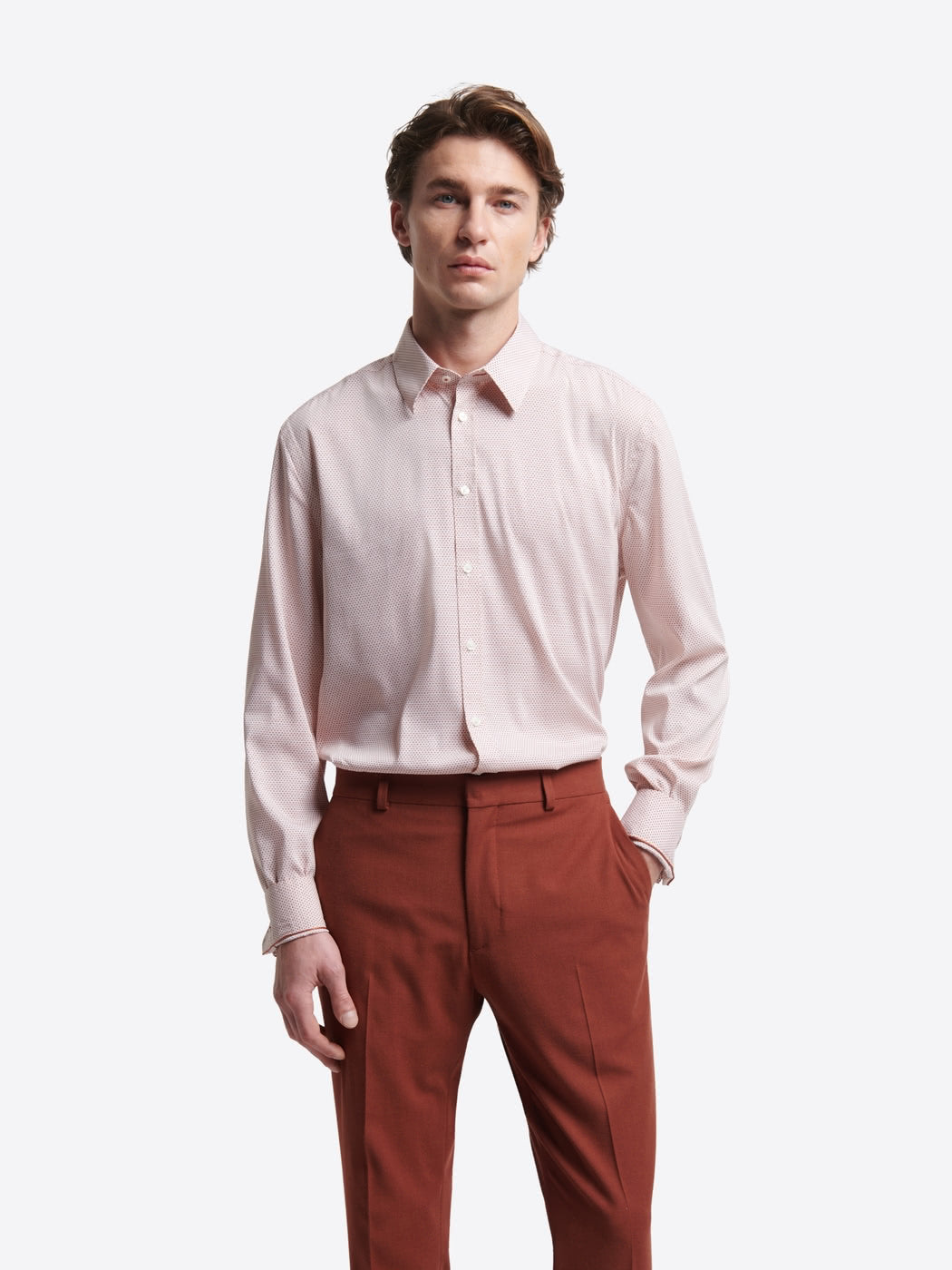 Chemise extraslim stretch à motif - DEVRED 1902