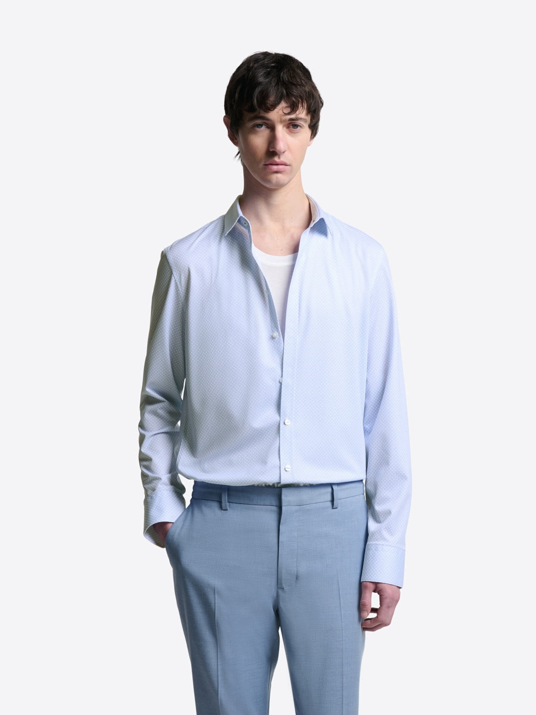 Chemise extraslim tissu traveler à motif - DEVRED 1902