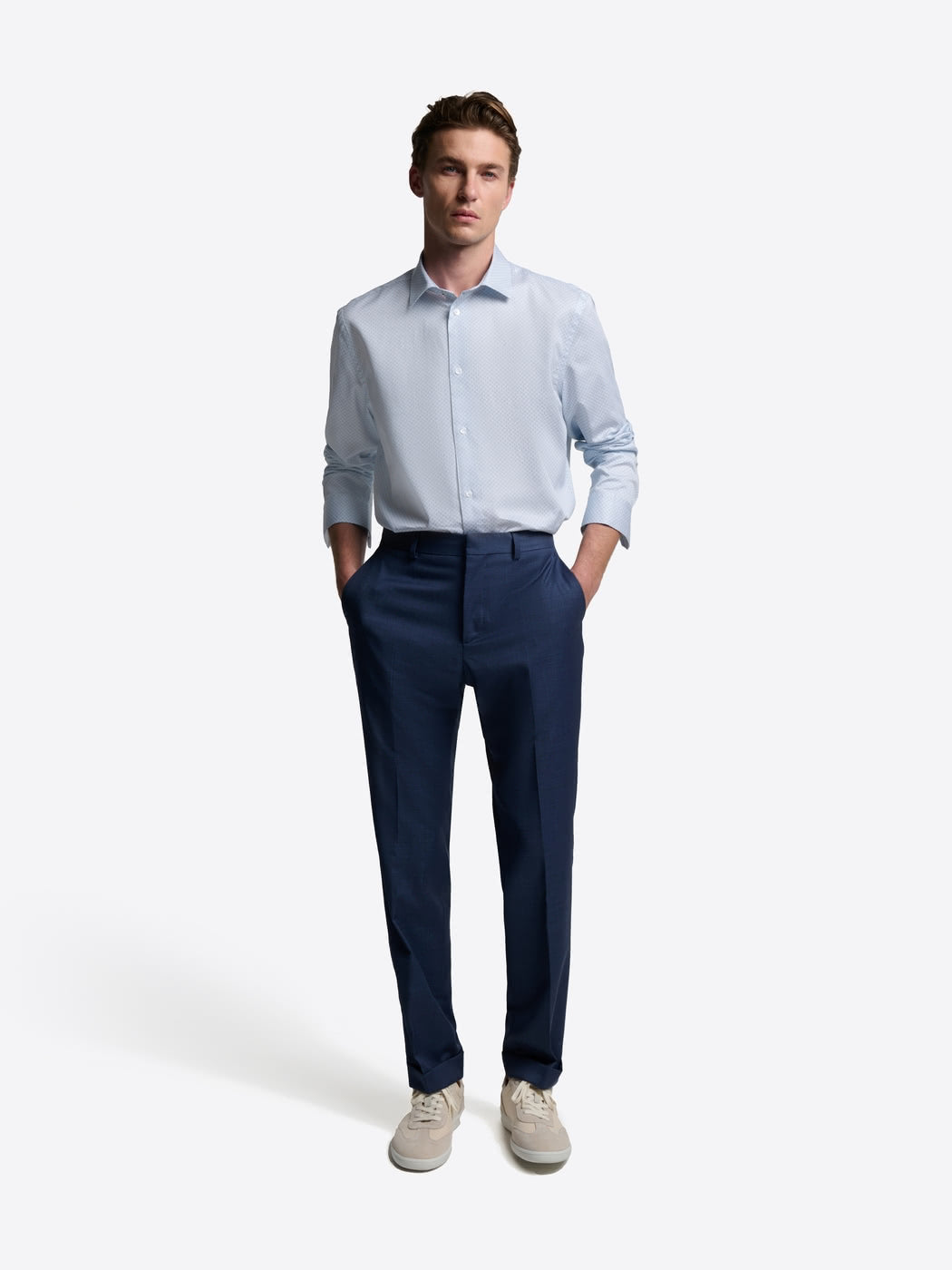 Chemise slim à motif en coton - DEVRED 1902
