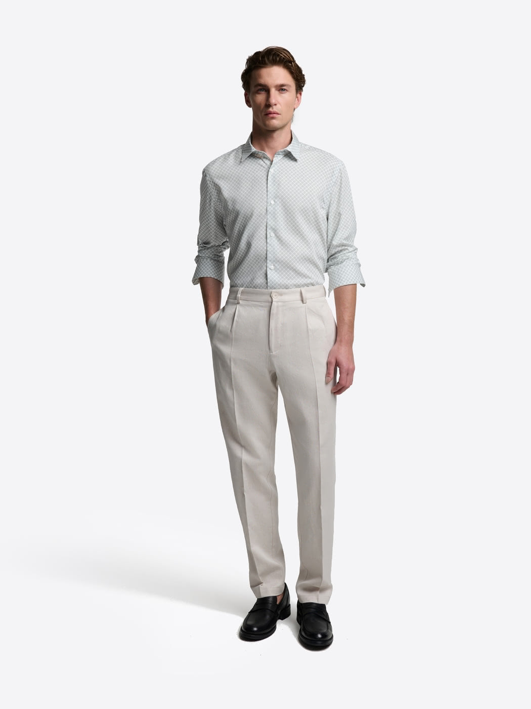 Chemise slim à motif en coton modal - DEVRED 1902