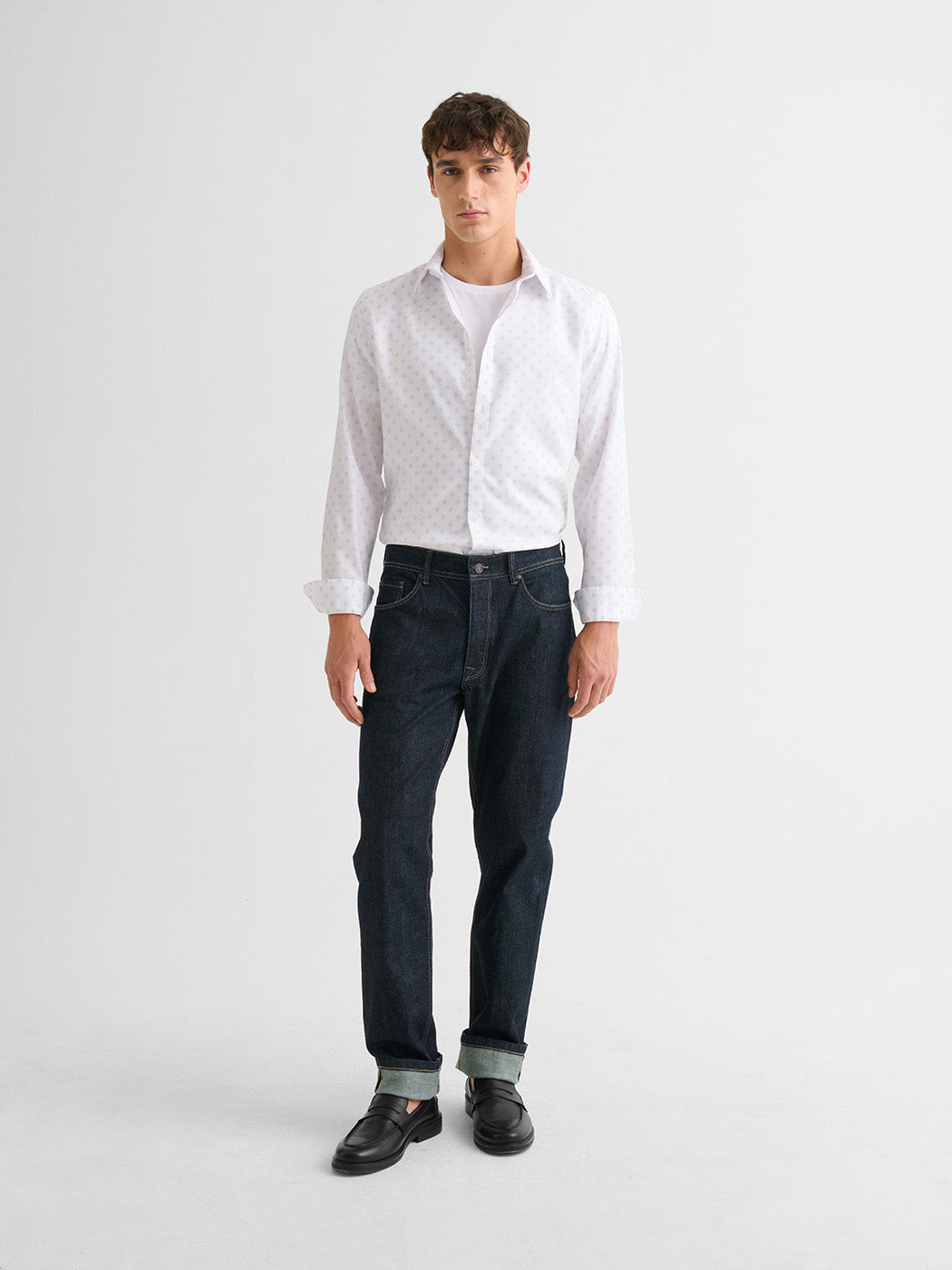 Chemise extraslim sans repassage à motif - DEVRED 1902