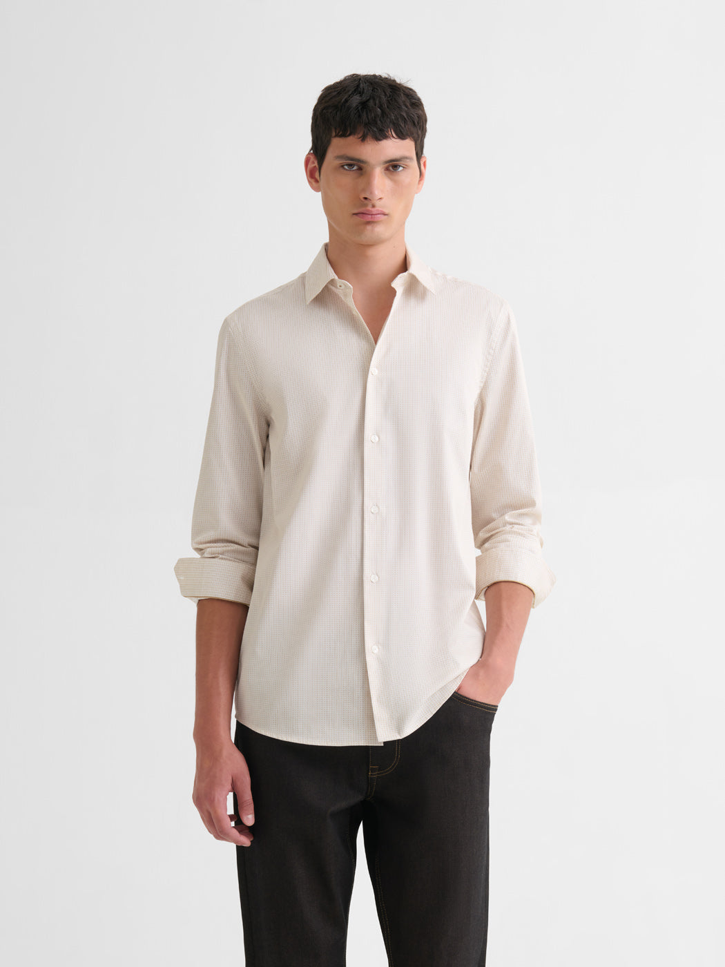 Chemise slim en coton à motif - DEVRED 1902