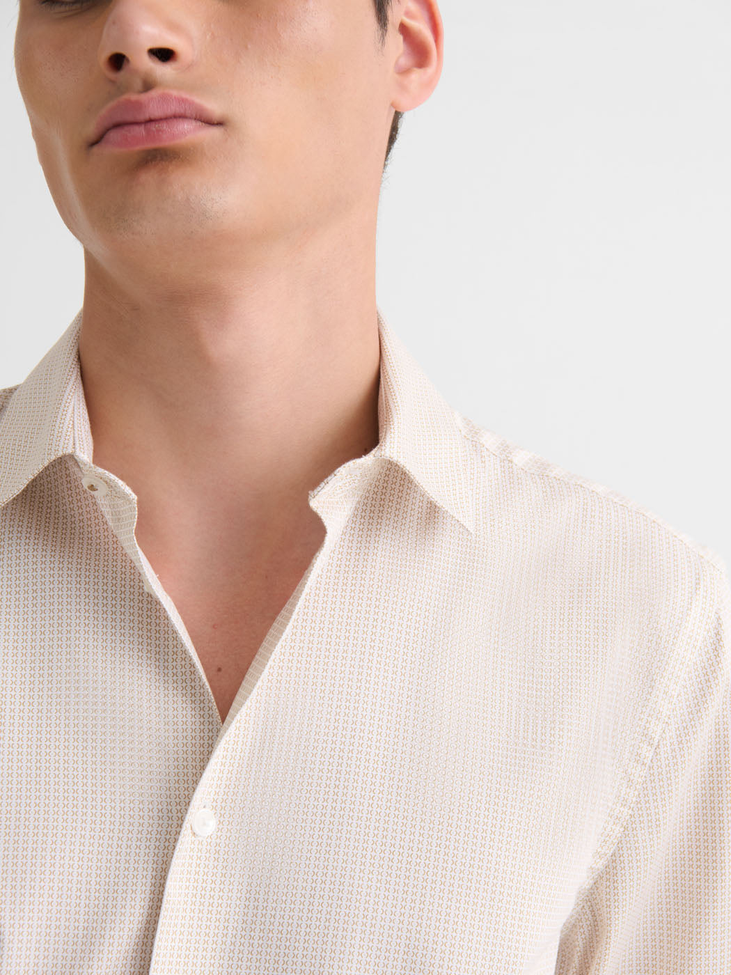 Chemise slim en coton à motif - DEVRED 1902