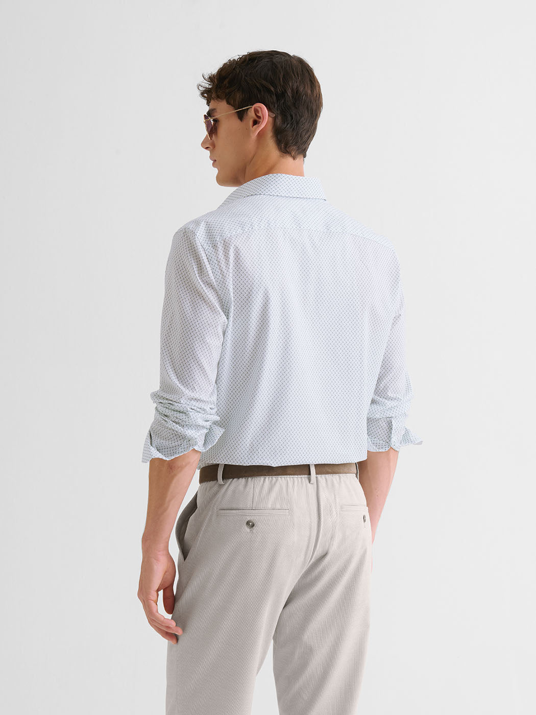Chemise slim en coton à motif - DEVRED 1902