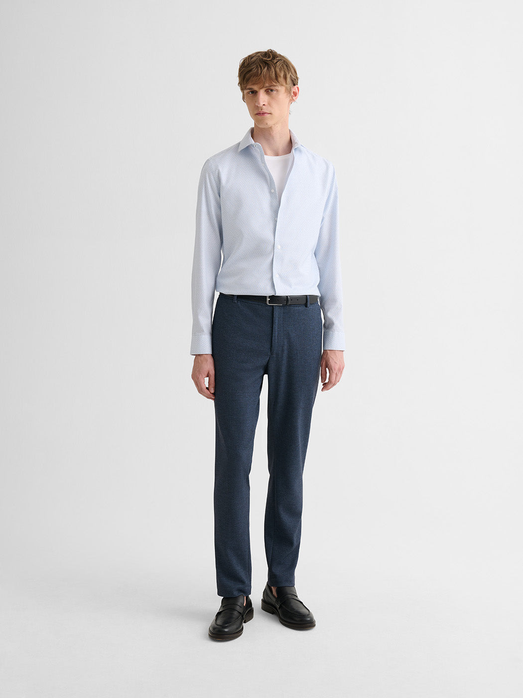 Chemise slim sans repassage à motif - DEVRED 1902