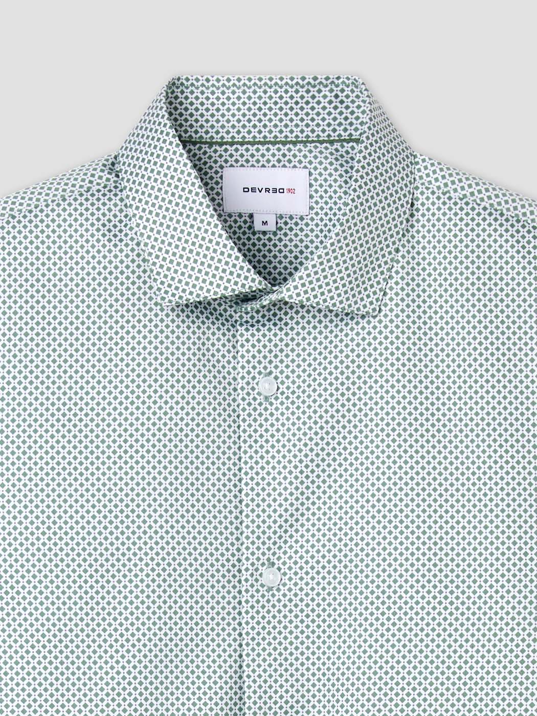 Chemise slim en coton à motif - DEVRED 1902