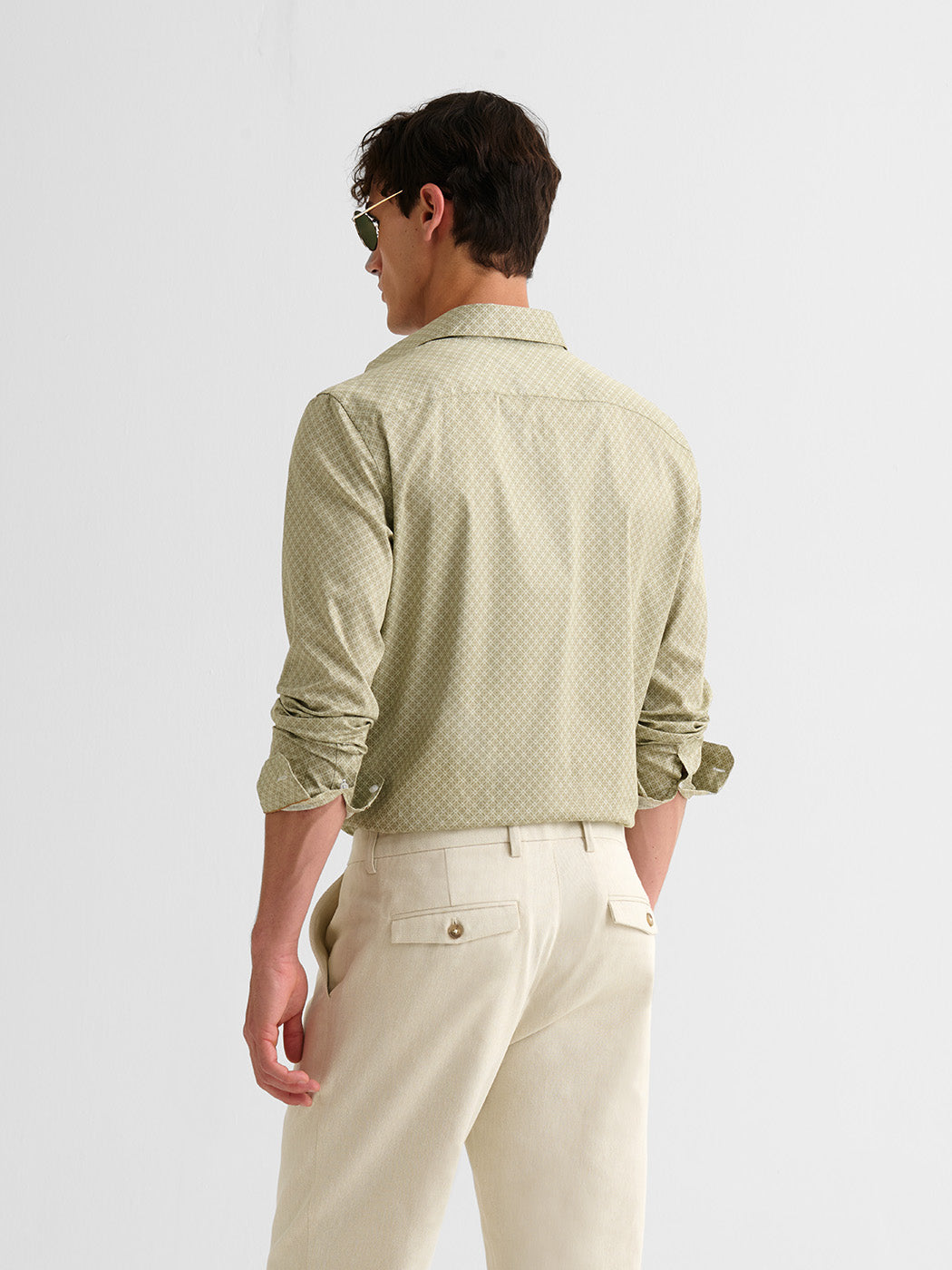 Chemise slim en coton à motif - DEVRED 1902