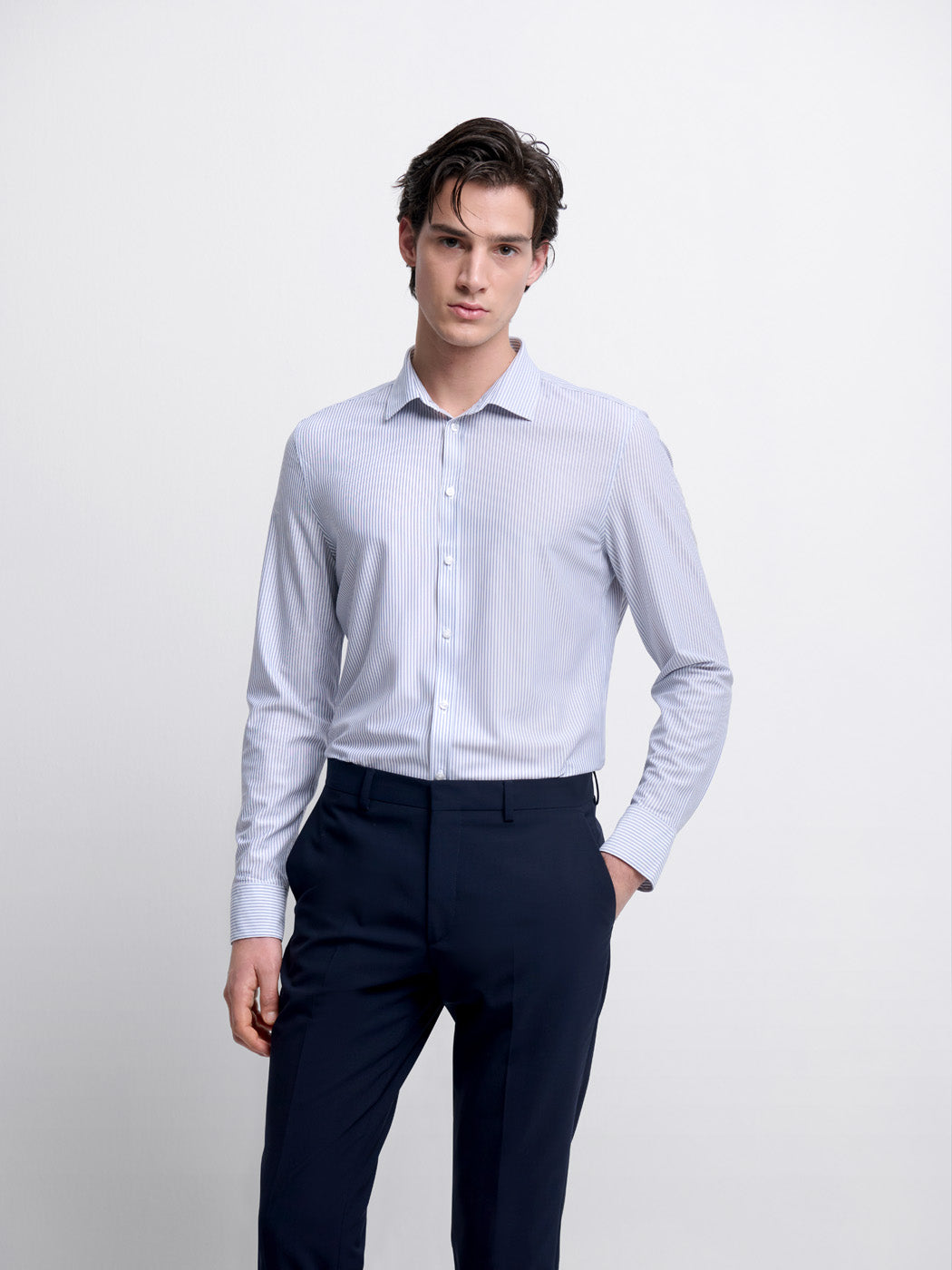 Chemise extraslim rayée - DEVRED 1902