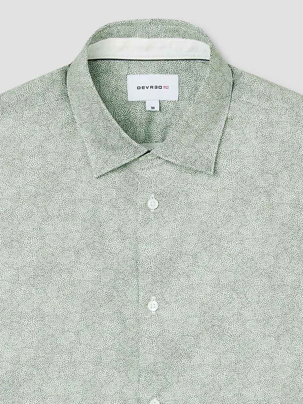Chemise slim en coton à motif - DEVRED 1902