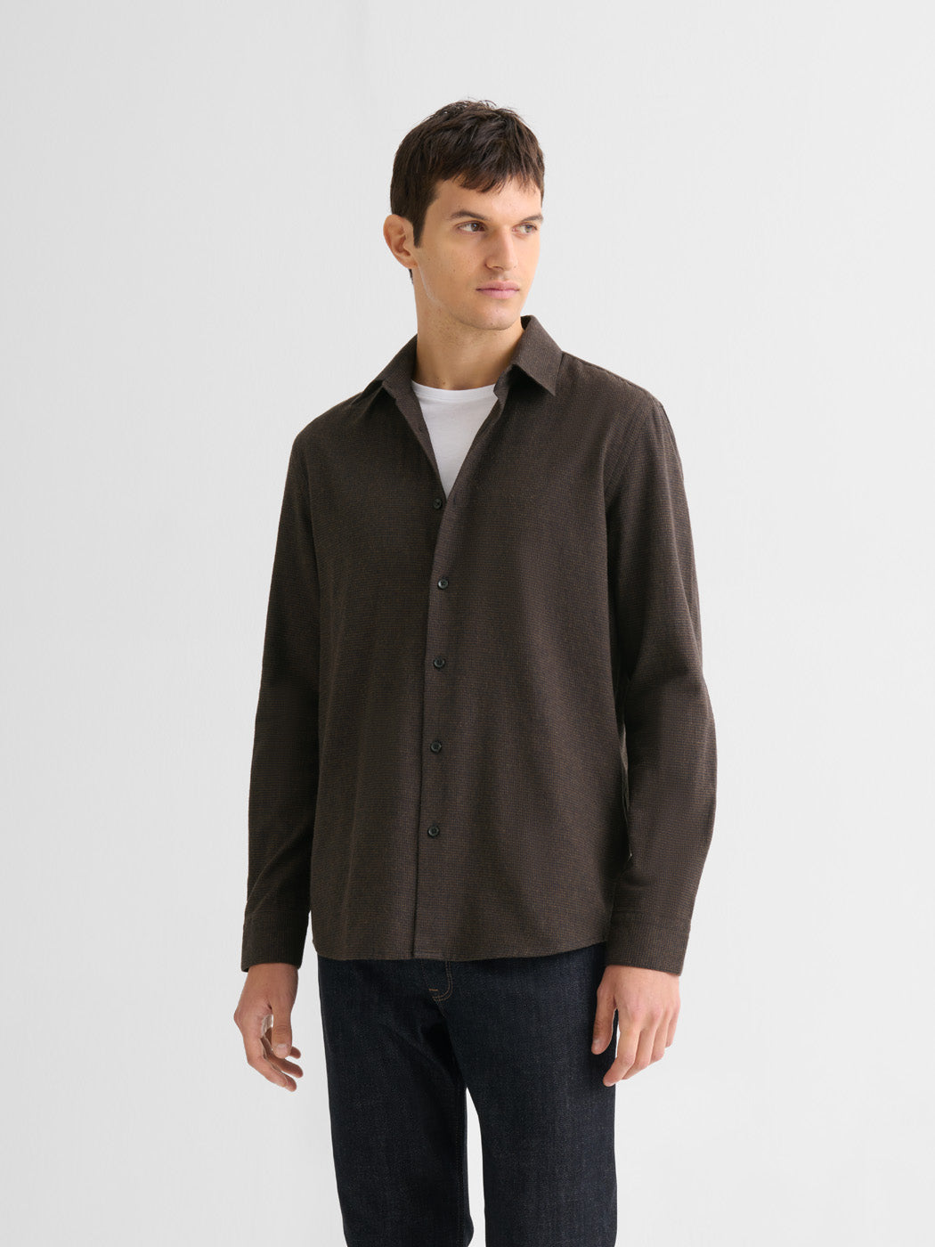 Chemise slim en coton pied de puce - DEVRED 1902