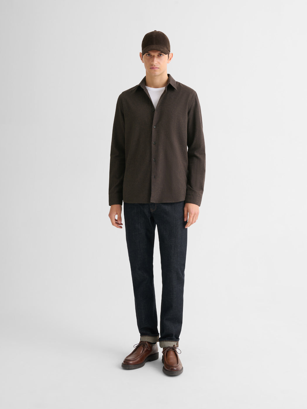 Chemise slim en coton pied de puce - DEVRED 1902