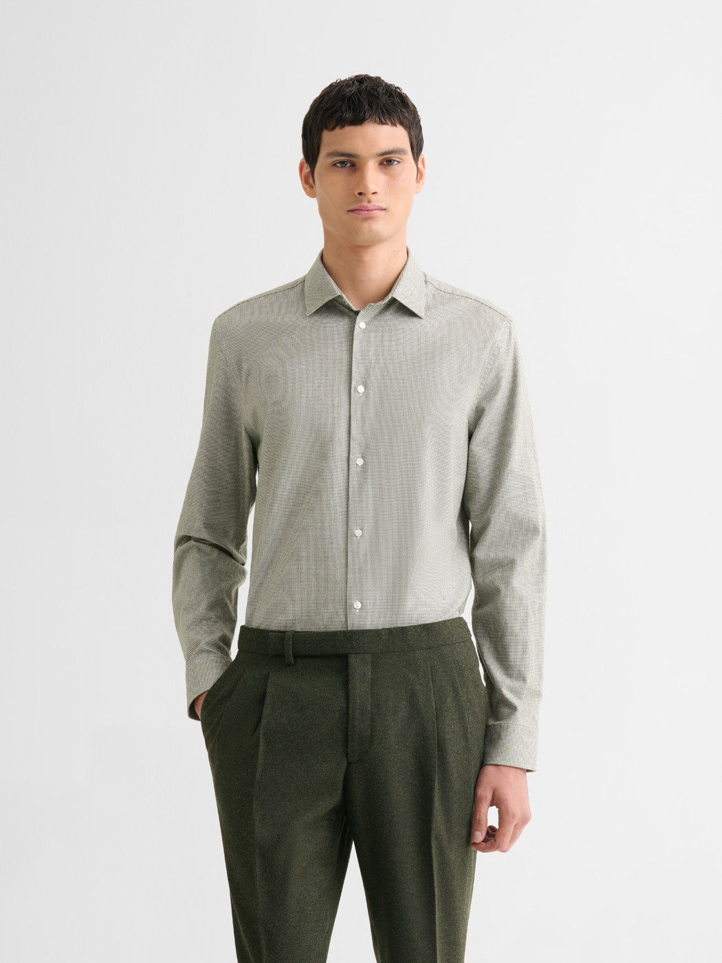Chemise slim en coton à carreaux - DEVRED 1902