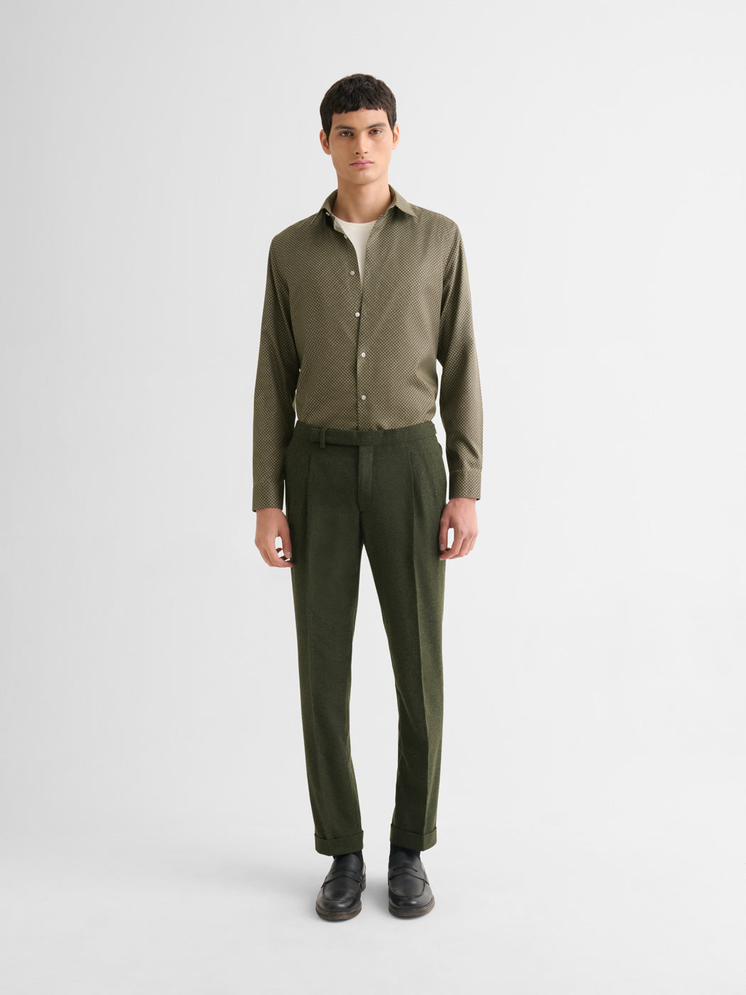 Chemise slim sans repassage à motif - DEVRED 1902