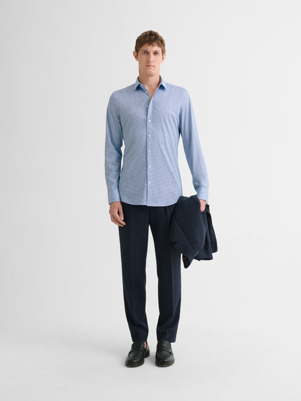 Chemise extraslim tissu traveler à motif - DEVRED 1902