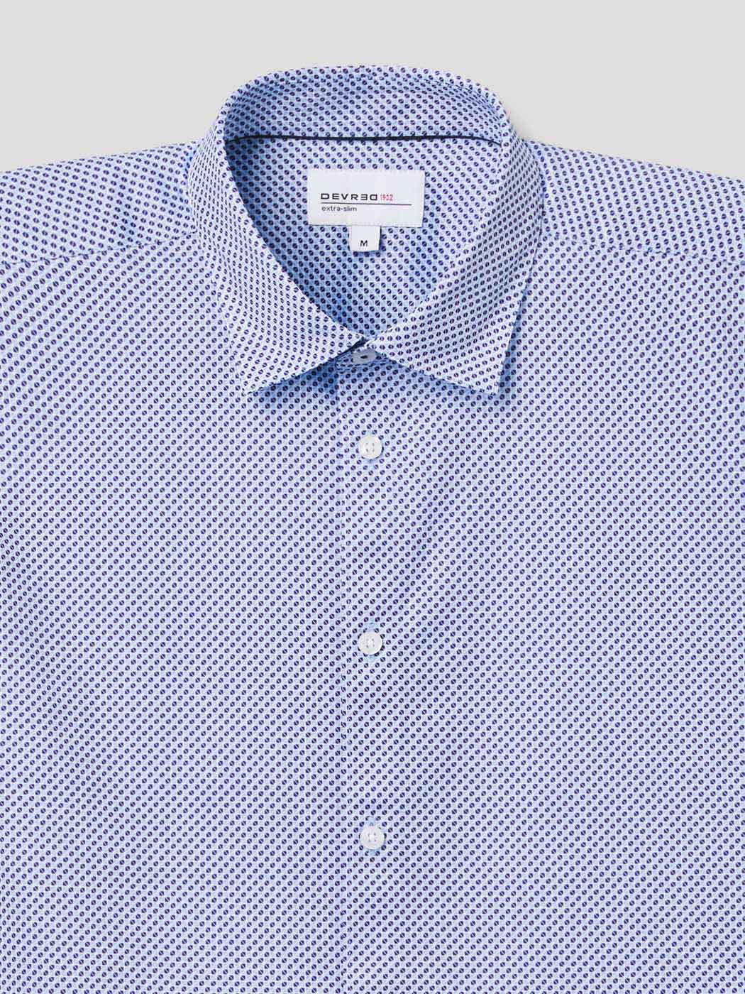 Chemise extraslim tissu traveler à motif - DEVRED 1902