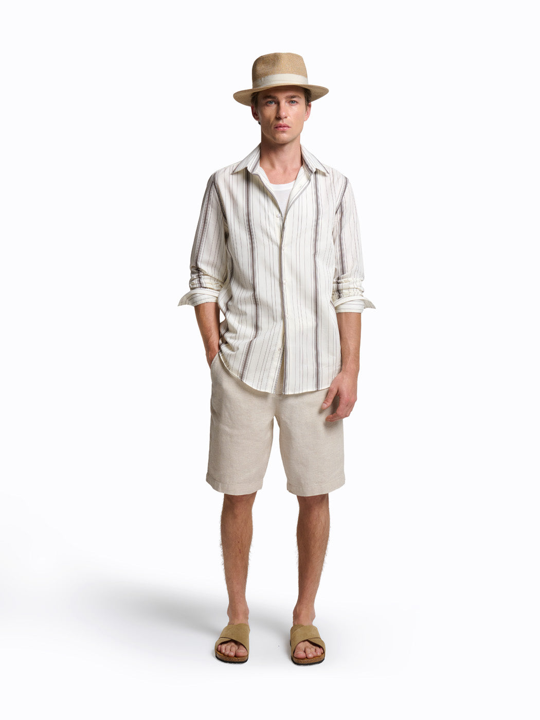 Chemise slim rayée en coton - DEVRED 1902