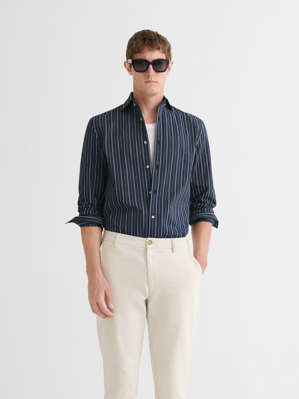 Chemise slim en coton rayée - DEVRED 1902