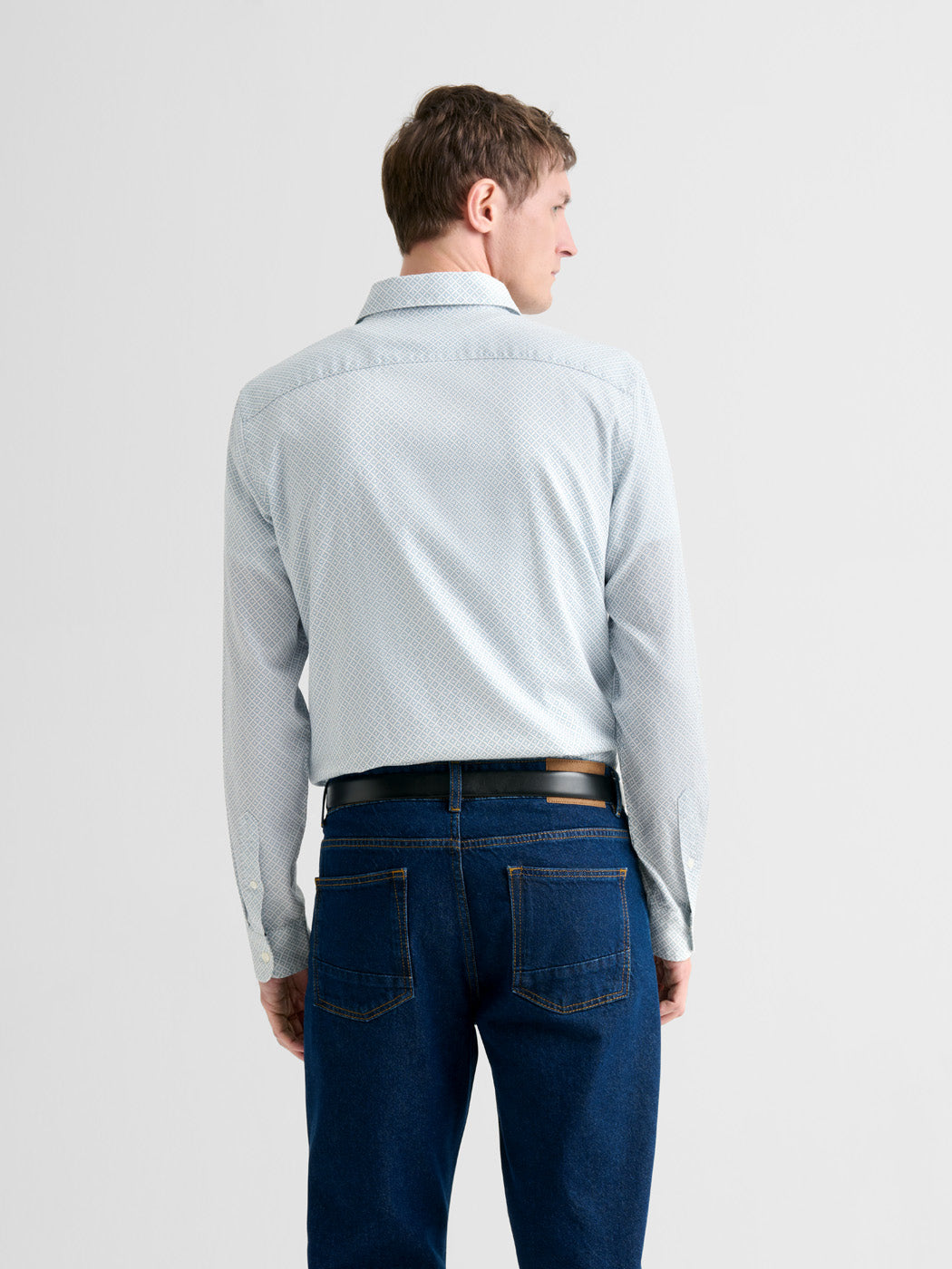 Chemise slim en coton à motif - DEVRED 1902