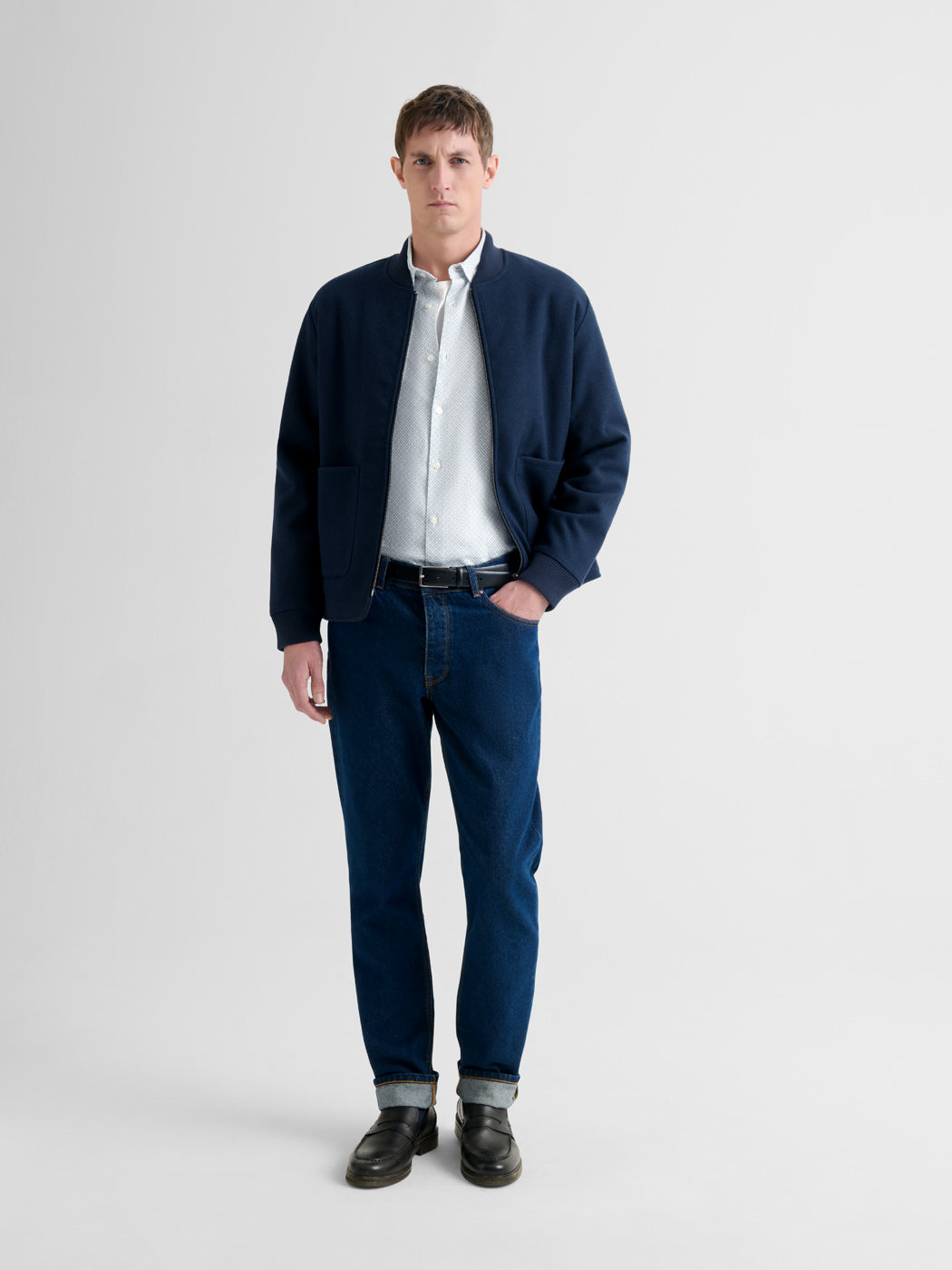 Chemise slim en coton à motif - DEVRED 1902