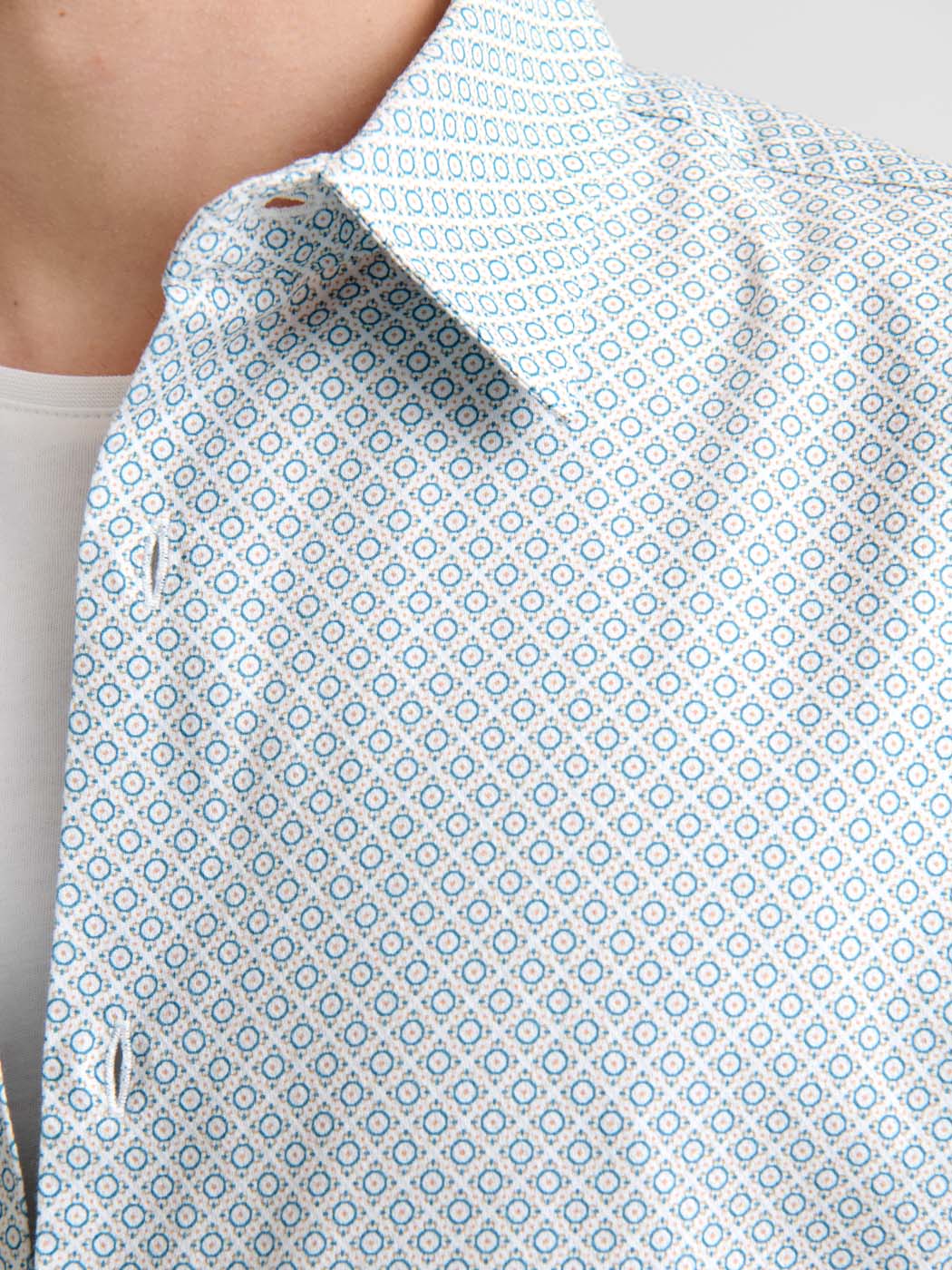 Chemise slim en coton à motif - DEVRED 1902