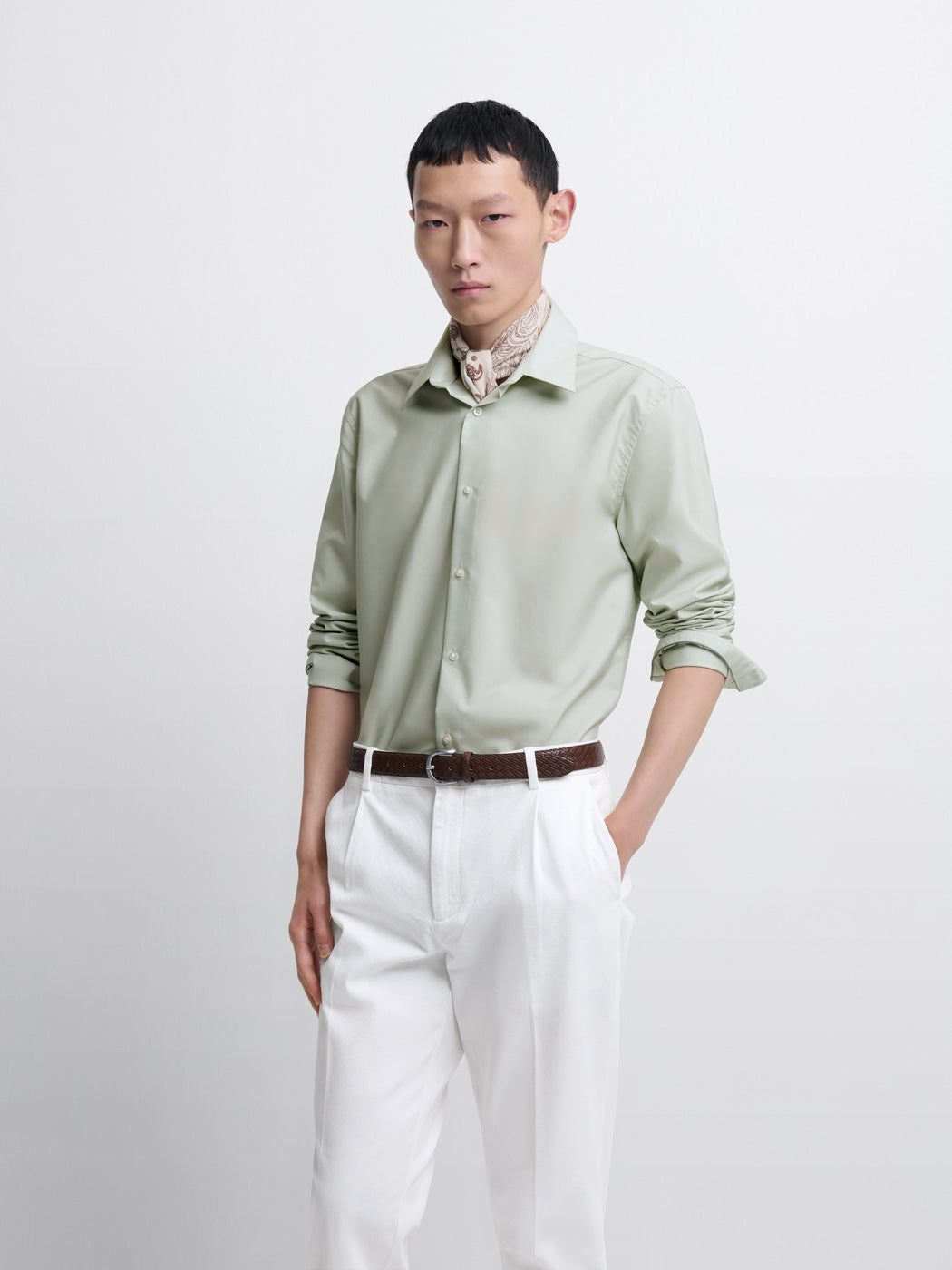 Chemise slim en coton double retors - DEVRED 1902