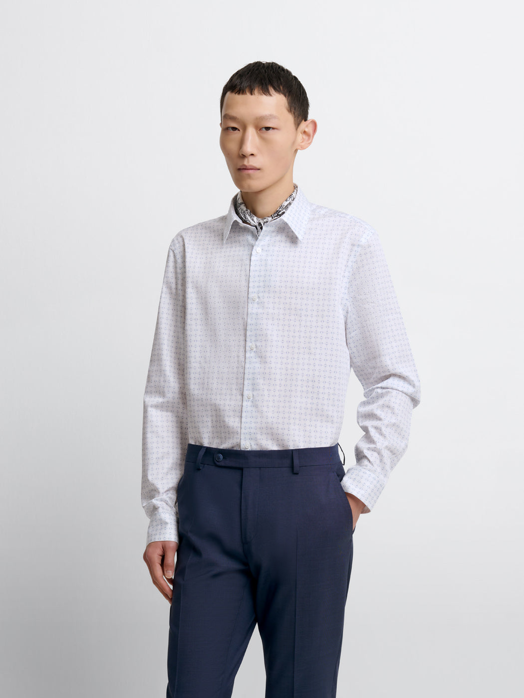 Chemise slim en coton à motifs - DEVRED 1902