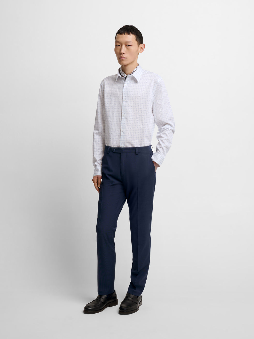 Chemise slim en coton à motifs - DEVRED 1902