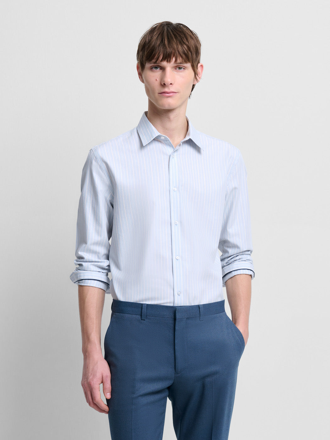 Chemise slim rayée sans repassage - DEVRED 1902