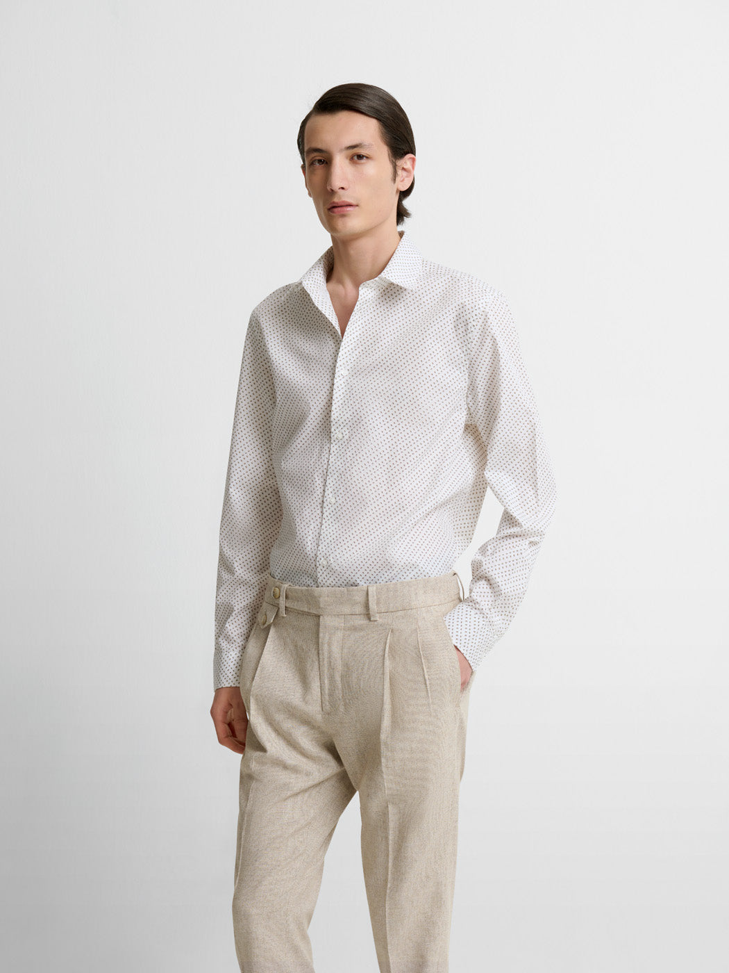 Chemise slim en coton à motifs - DEVRED 1902