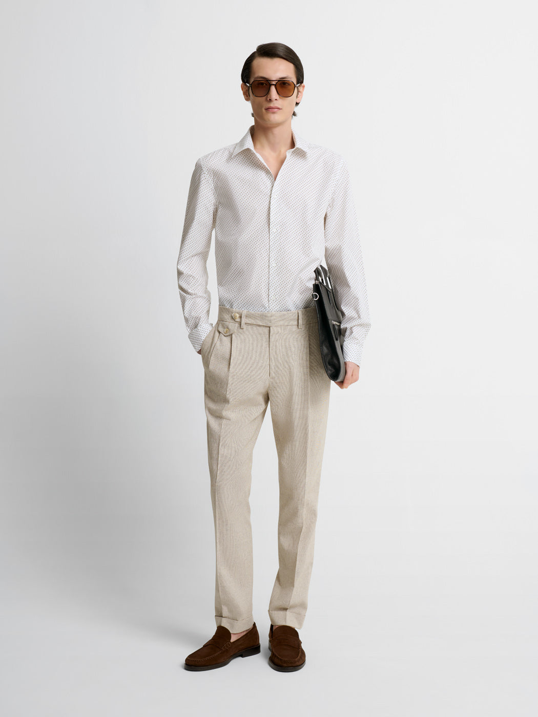 Chemise slim en coton à motifs - DEVRED 1902