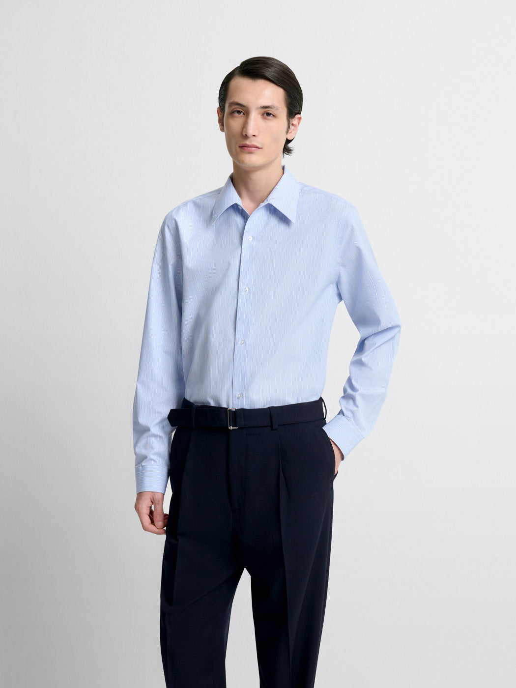 Chemise slim en coton à double rayures - DEVRED 1902