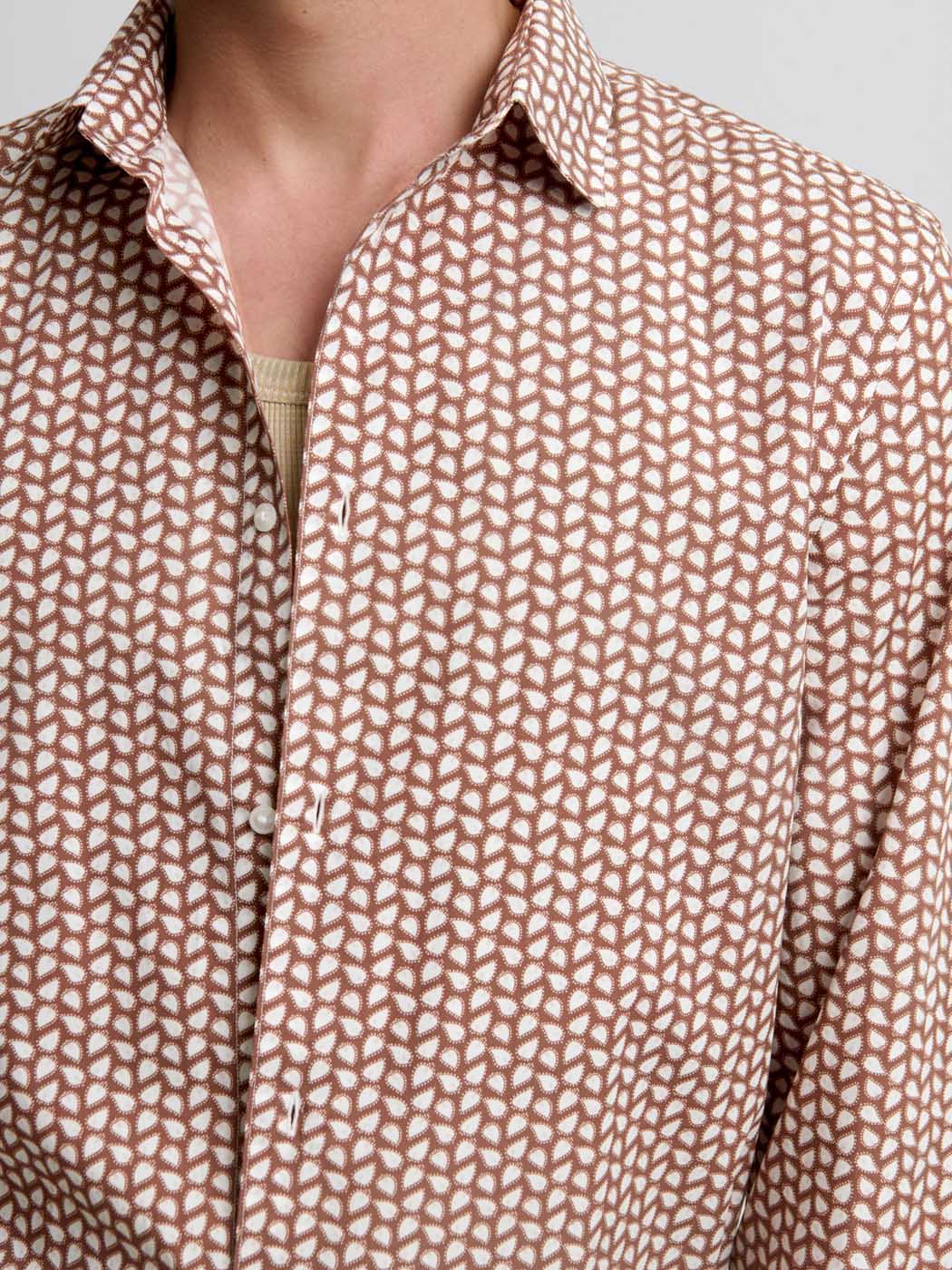 Chemise slim en coton à motifs - DEVRED 1902