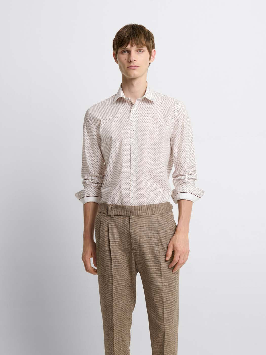 Chemise slim à motifs en coton - DEVRED 1902