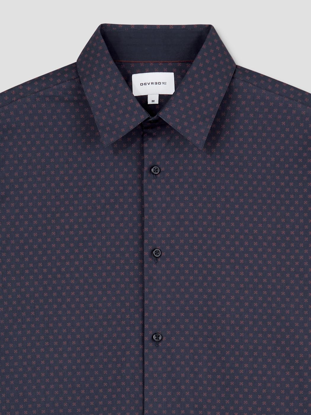 Chemise slim en coton bio à motifs - DEVRED 1902