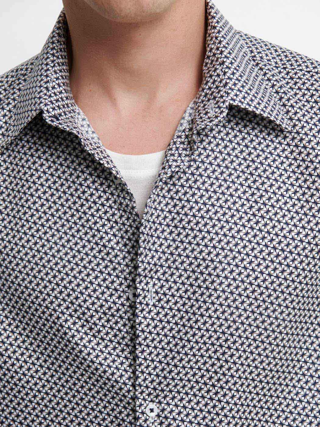 Chemise slim en coton à motifs - DEVRED 1902