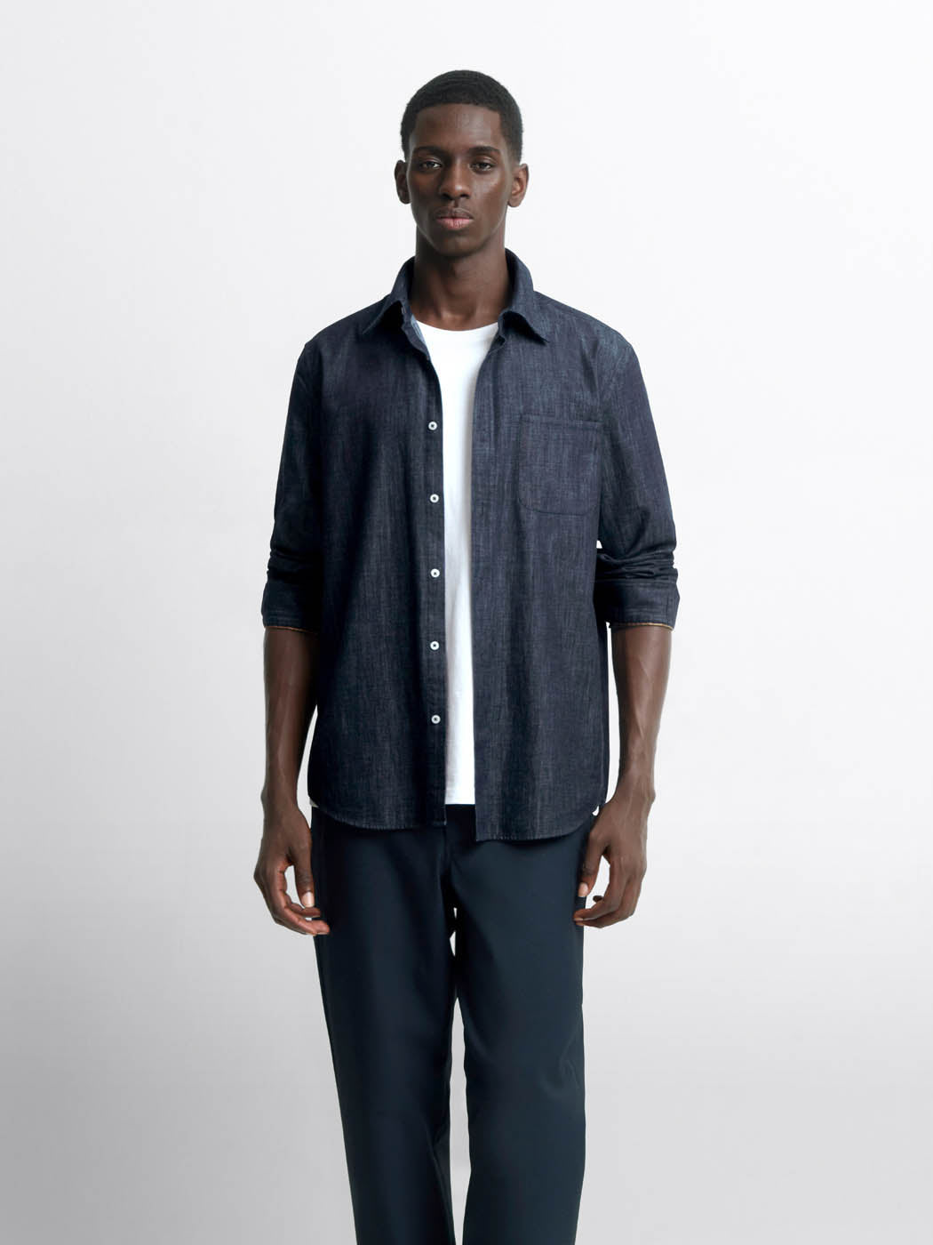 Chemise slim denim en coton - DEVRED 1902
