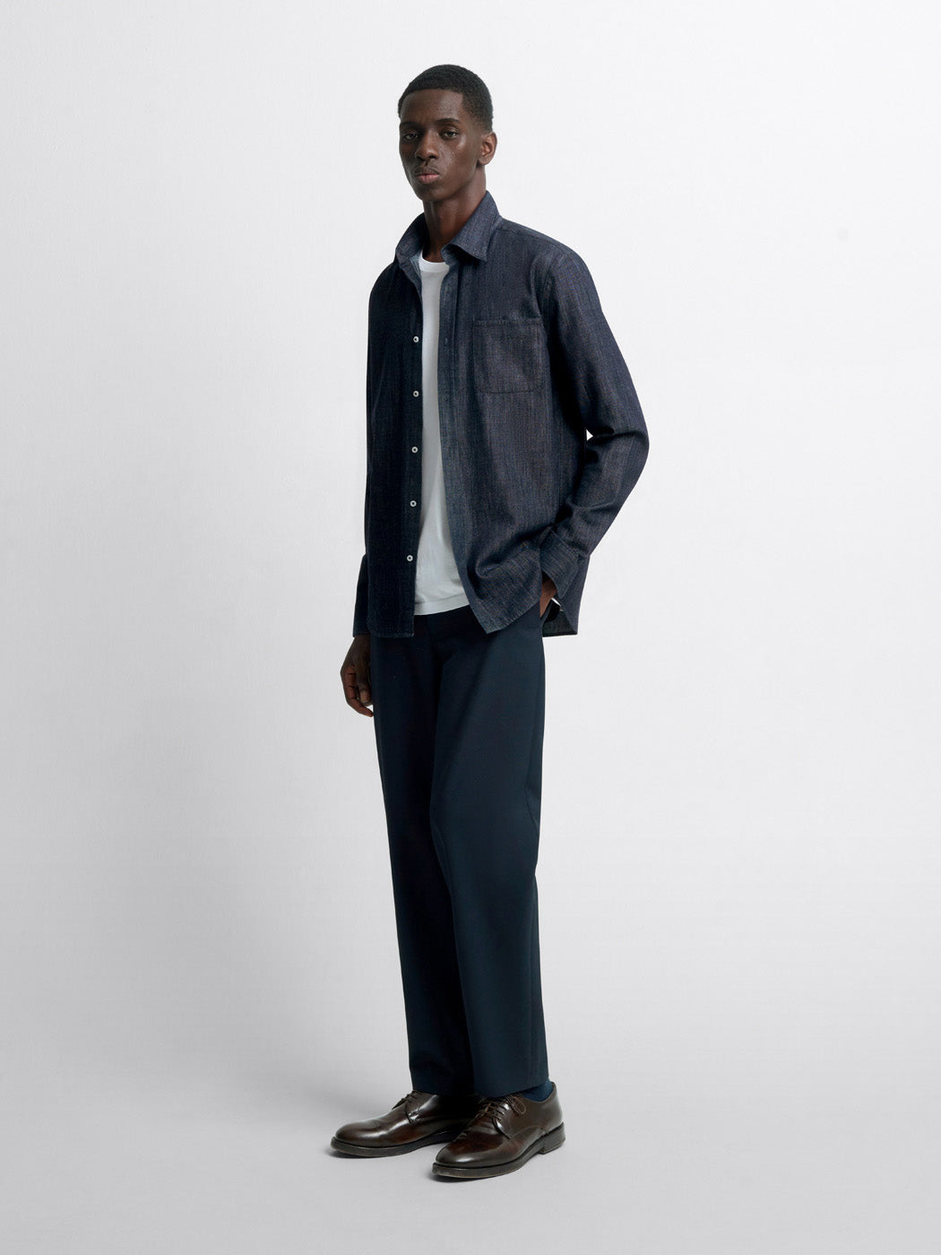 Chemise slim denim en coton - DEVRED 1902