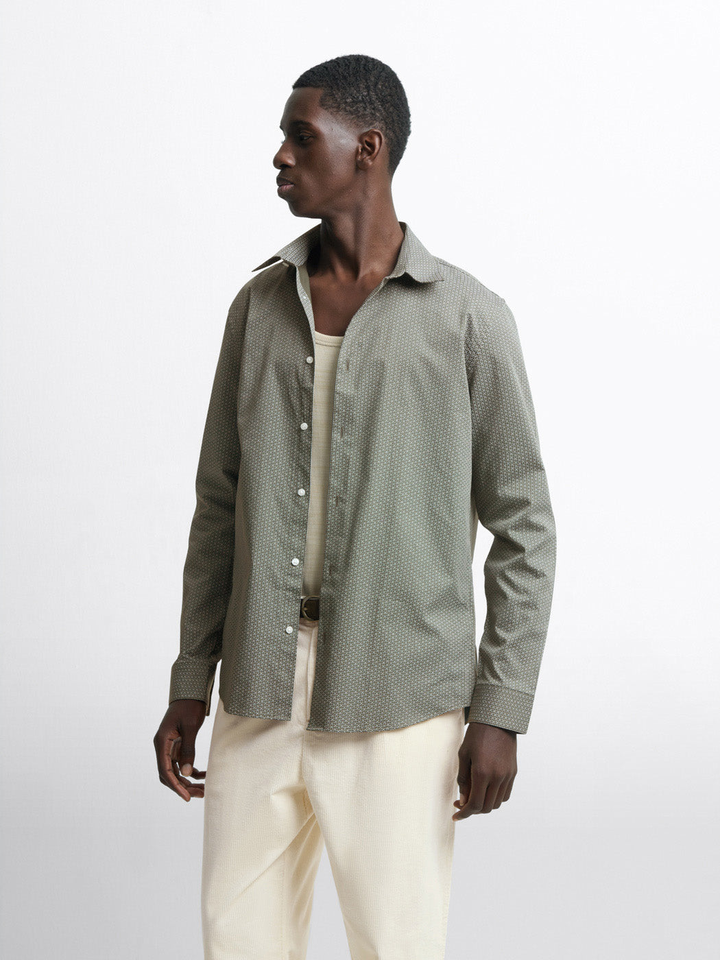 Chemise slim en coton à motifs - DEVRED 1902
