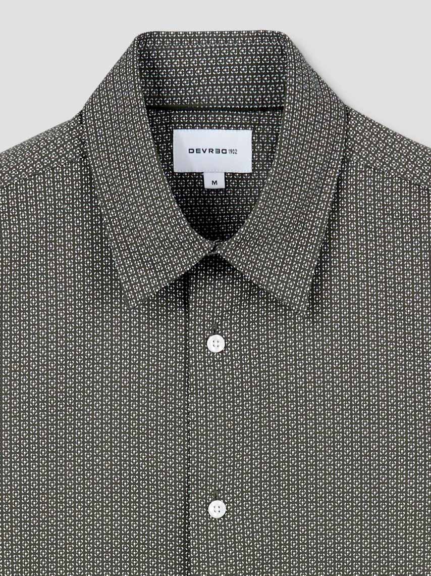 Chemise slim en coton à motifs - DEVRED 1902