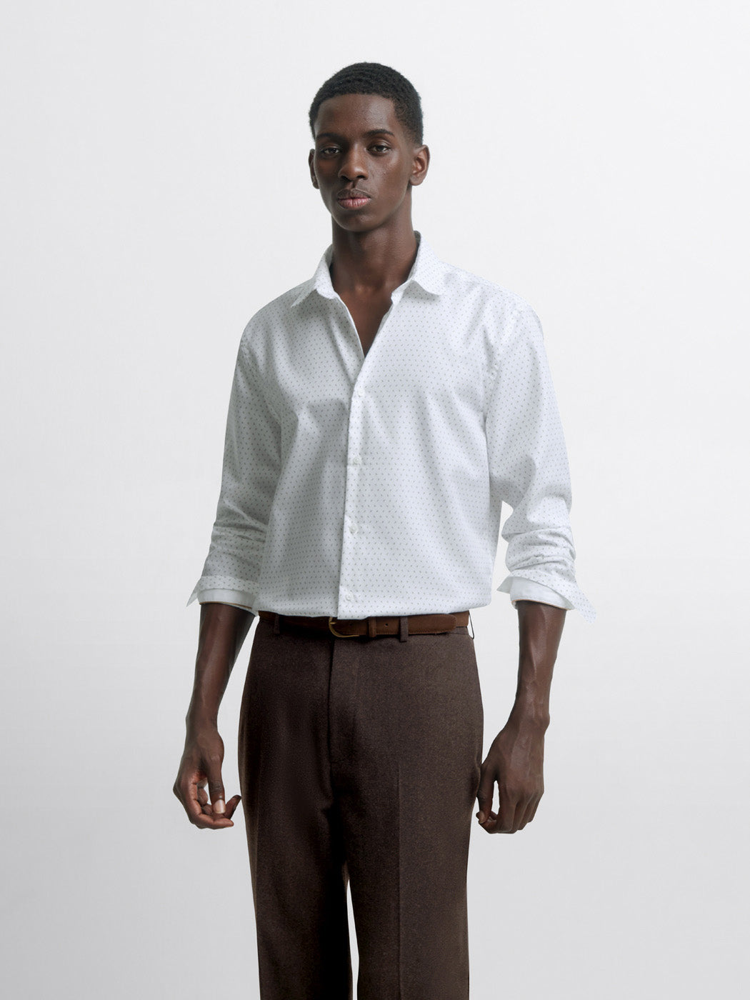 Chemise slim en coton à motifs - DEVRED 1902