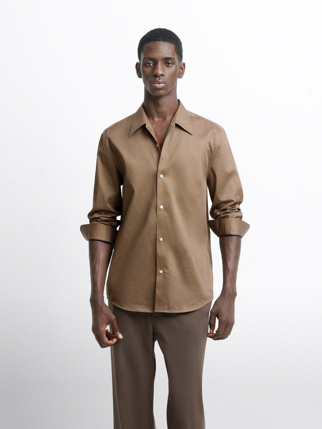 Chemise slim en coton à motifs - DEVRED 1902