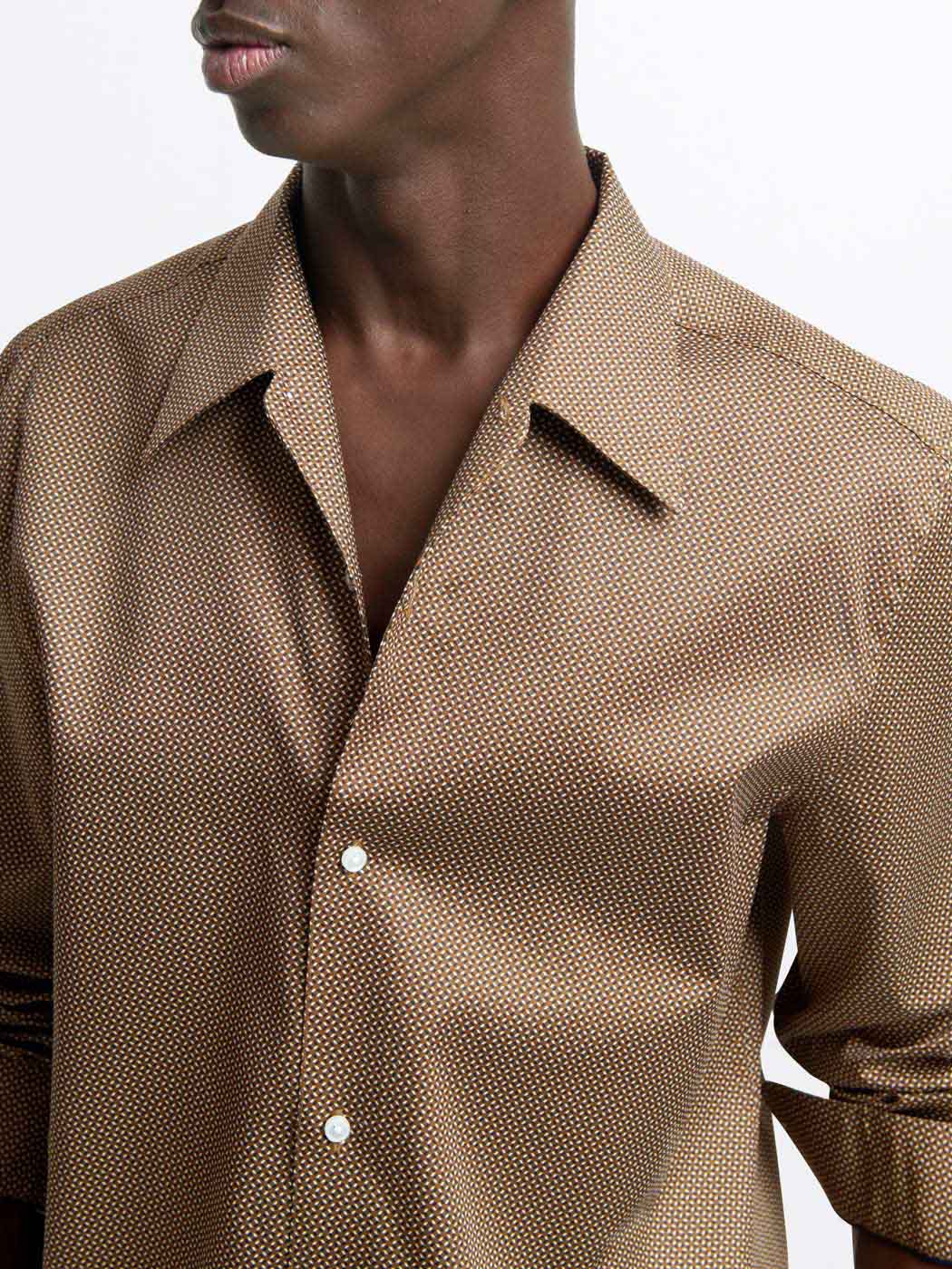 Chemise slim en coton à motifs - DEVRED 1902