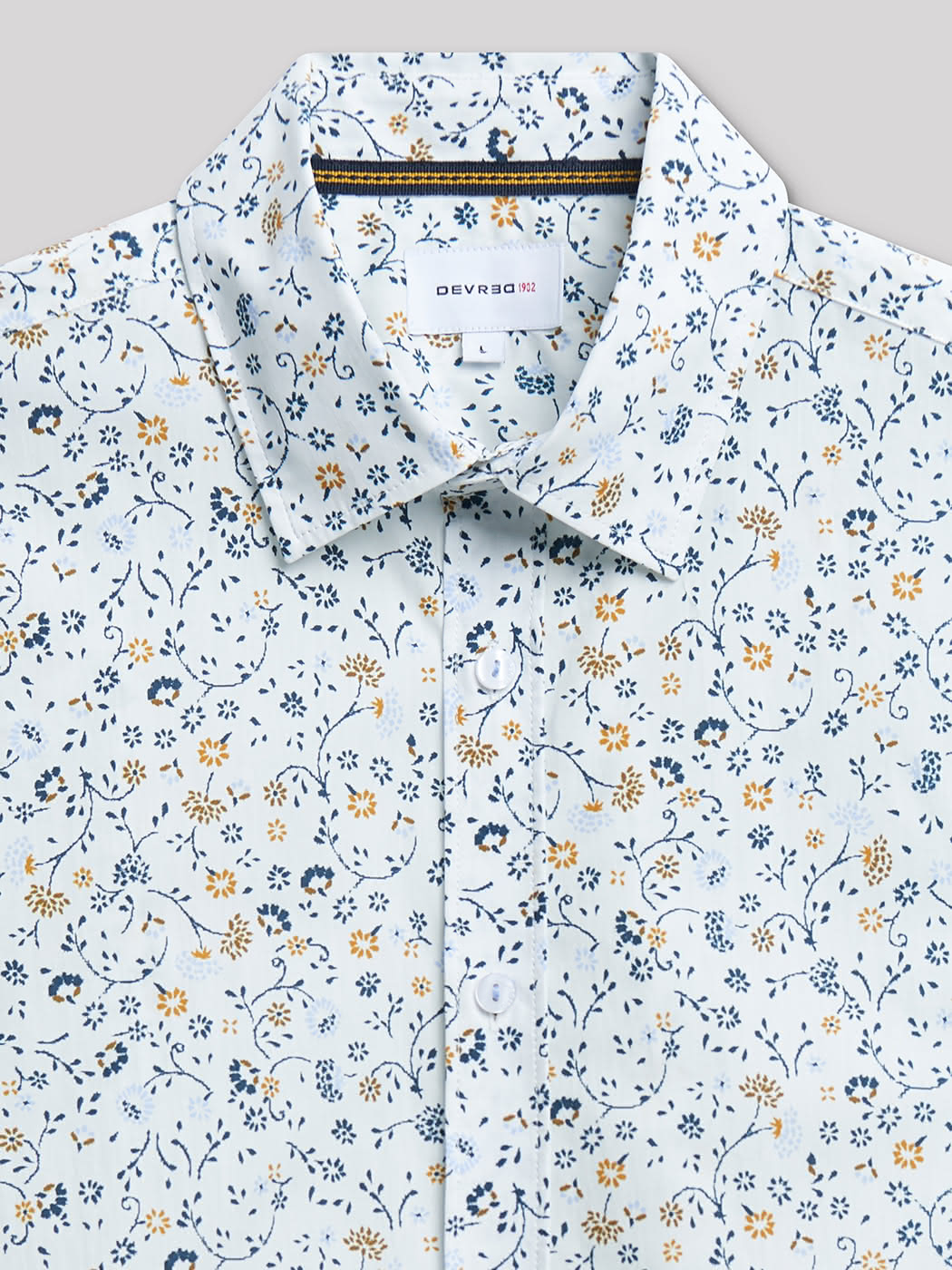 Chemise à manches courtes slim végétale - DEVRED 1902
