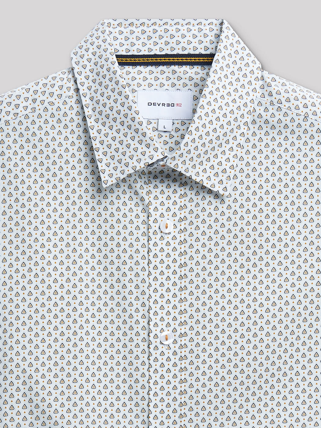 Chemise à manches courtes slim fantaisie - DEVRED 1902