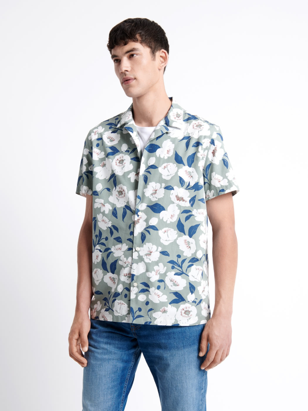 Chemise fleurie regular 100% coton - DEVRED 1902